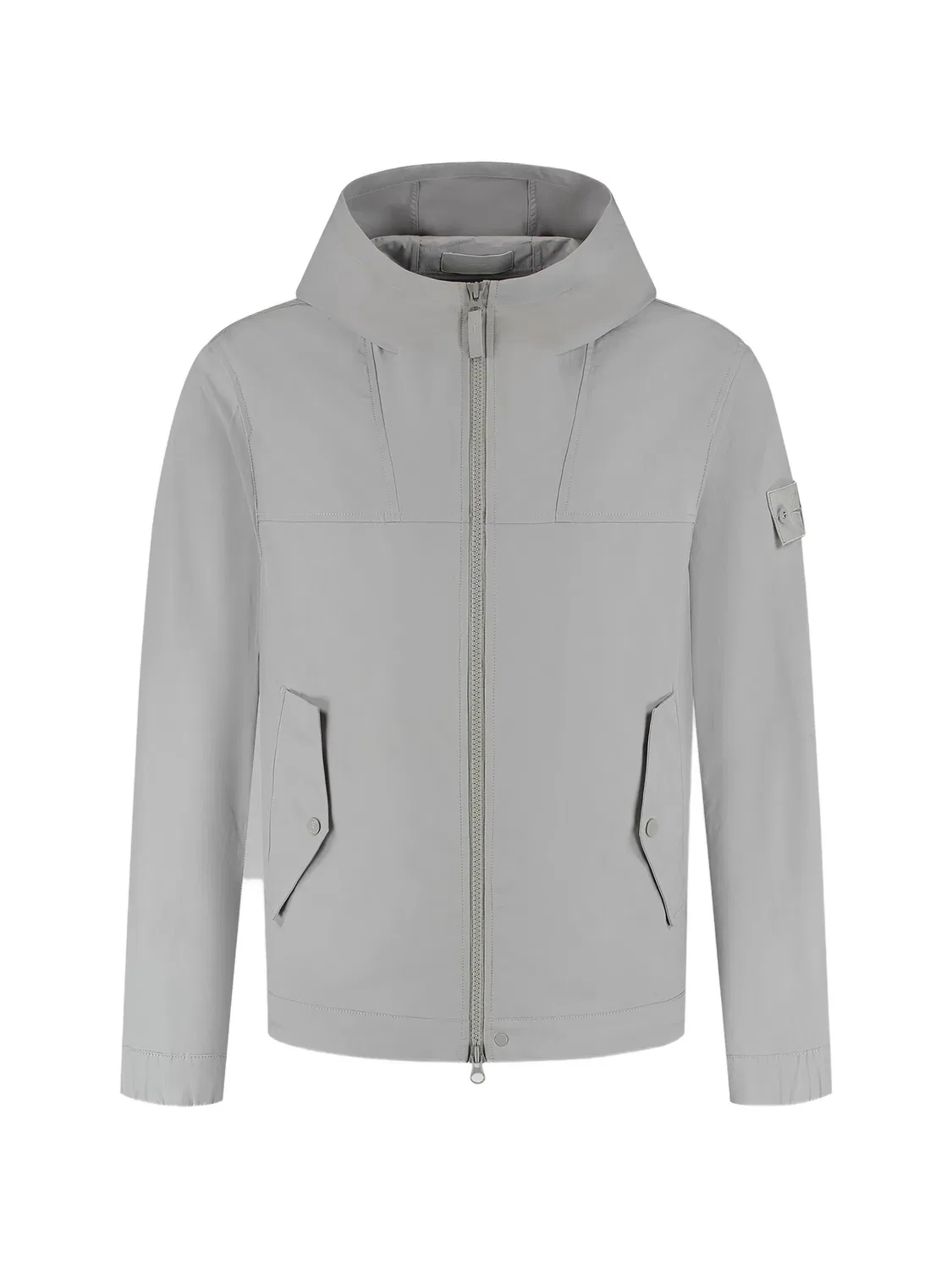 Толстовка на молнии с капюшоном Stone Island, серый