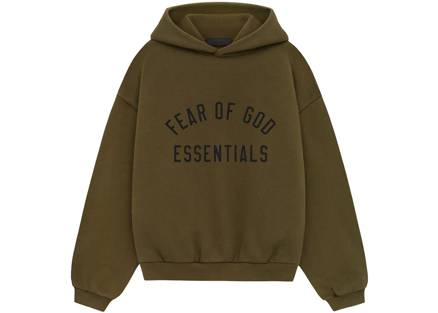 Детский худи флисовое Fear of God Essentials Hoodie, Olive