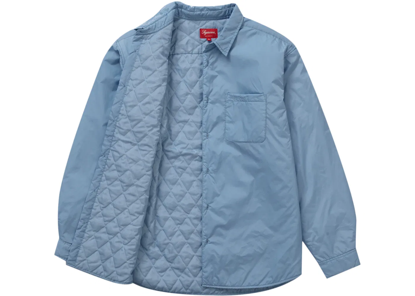 Мужская рубашка с наполнителем из нейлона Supreme, Slate Blue — фото 2