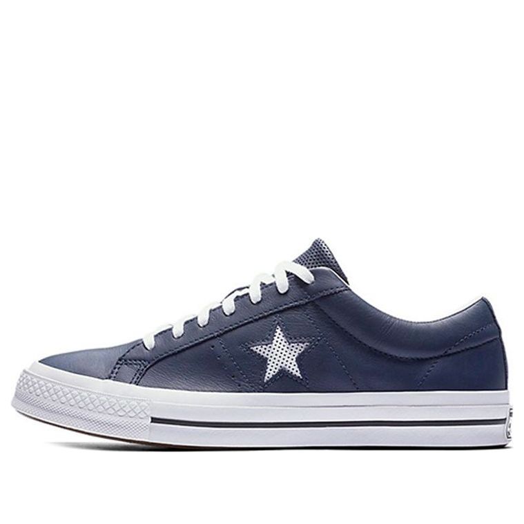 

Кеды Converse One Star Perforated Leather Low Top Navy, синий