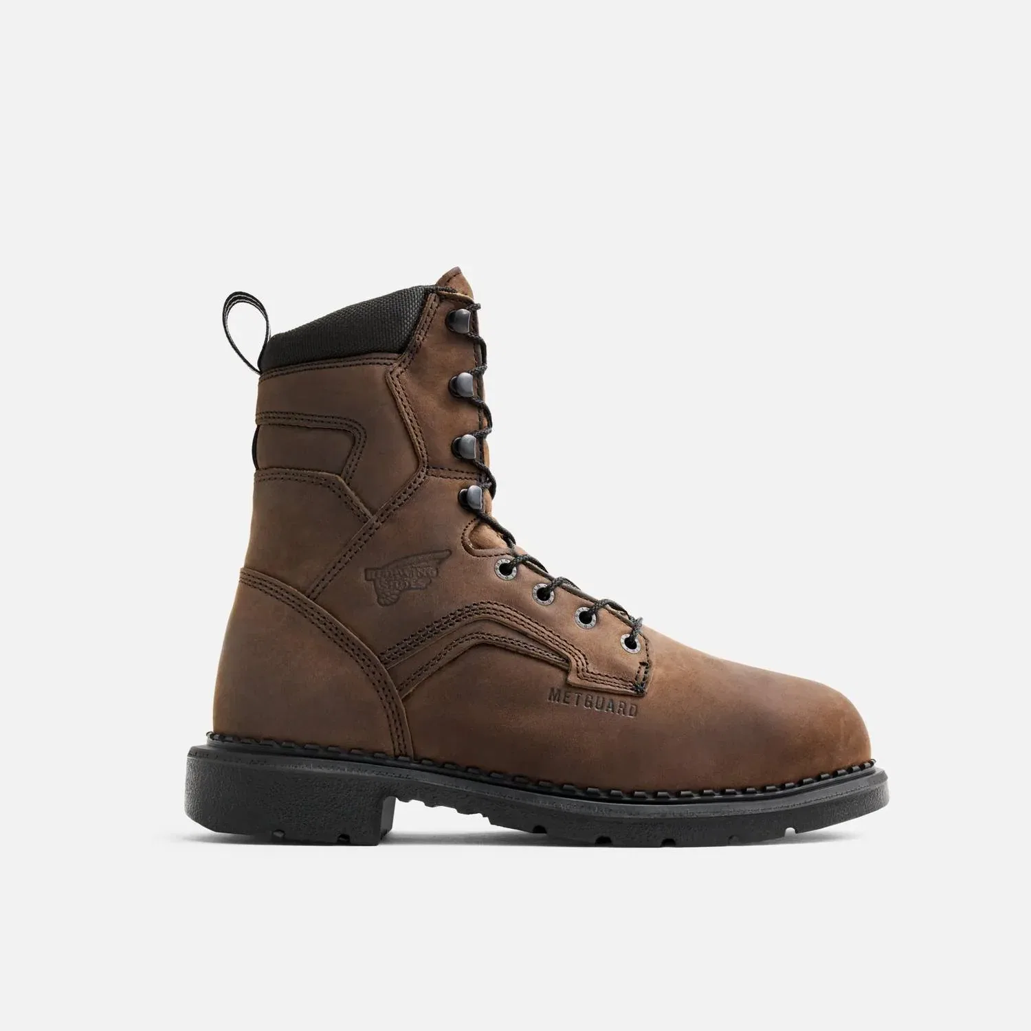 Red Wing Shoes Мужские водонепроницаемые защитные ботинки Supersole 8 дюймов с защитным носком, коричневого цвета — фото 2