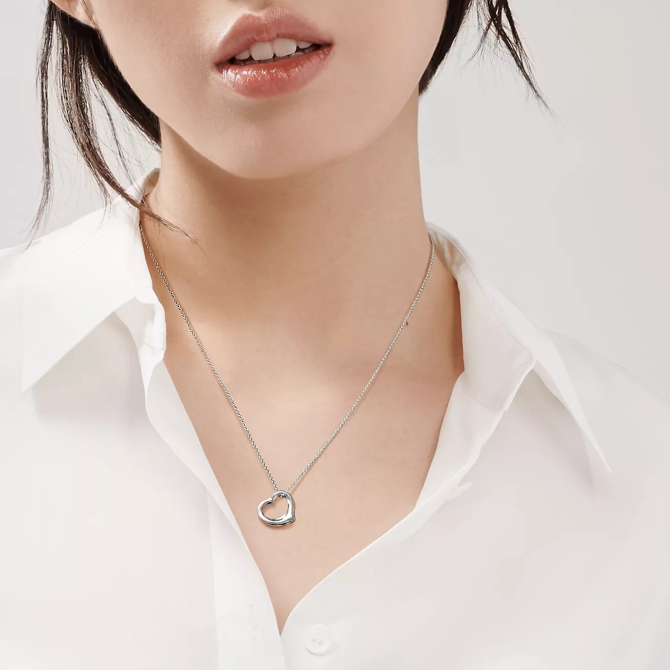 Колье Tiffany & Co. Open Heart, серебро — фото 4