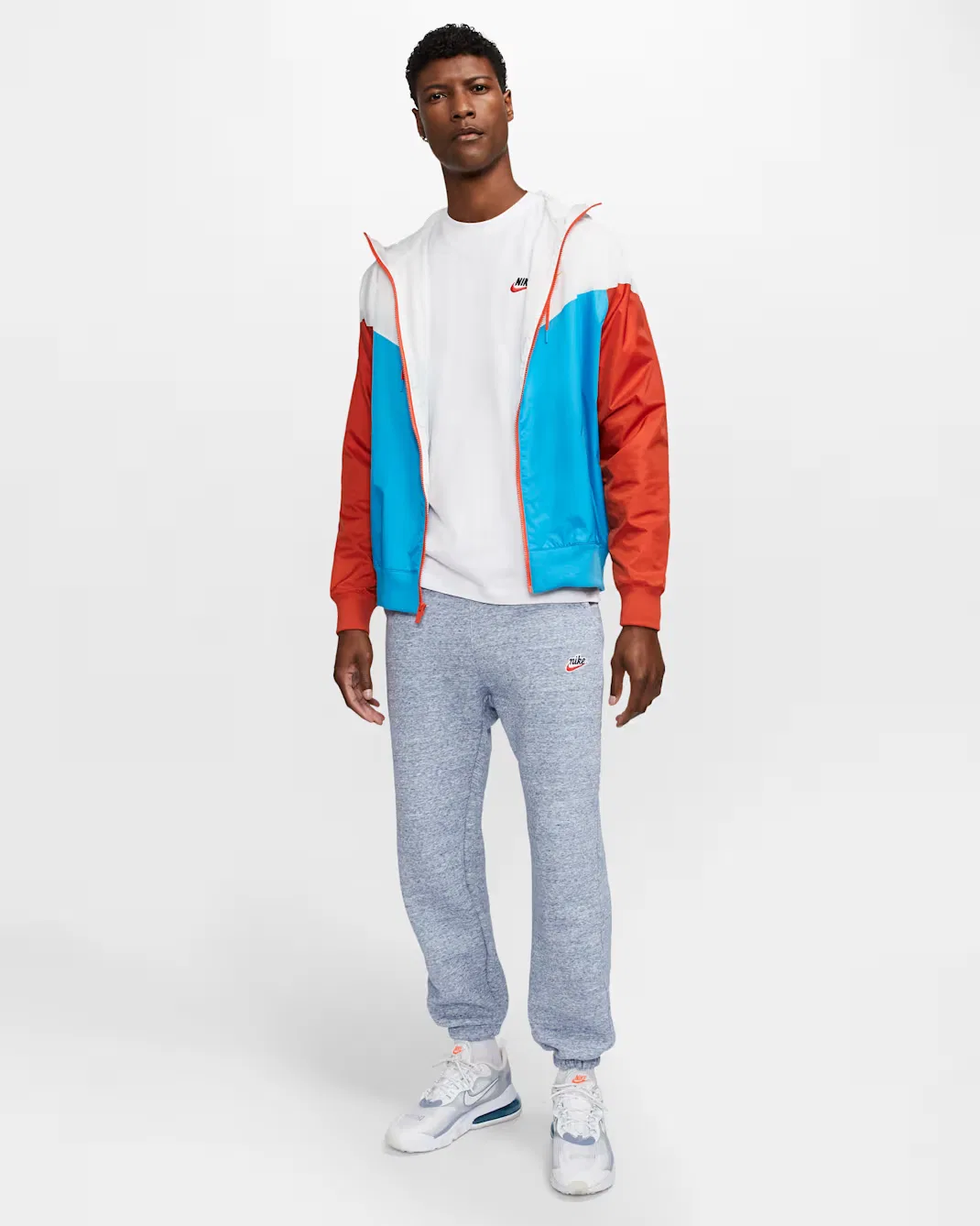 Мужская футболка Nike Sportswear Club, White/Black/University Red — фото 4