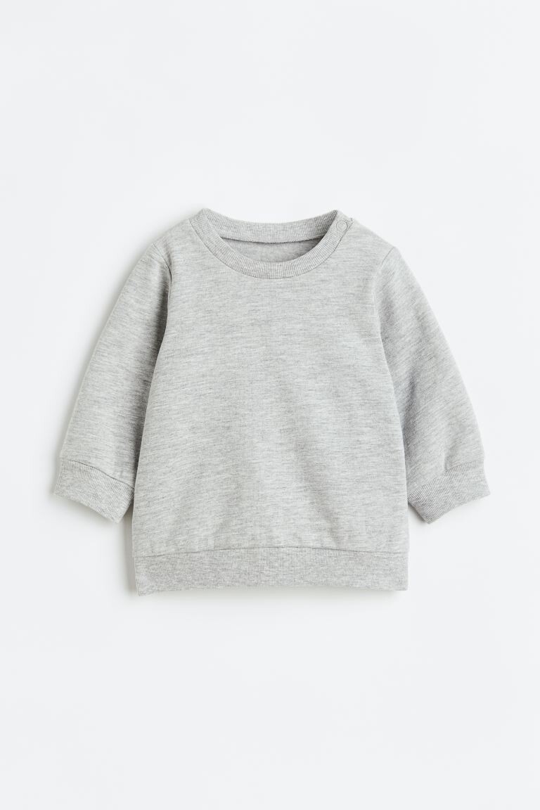

Хлопковая толстовка H&M, светло-серый меланж