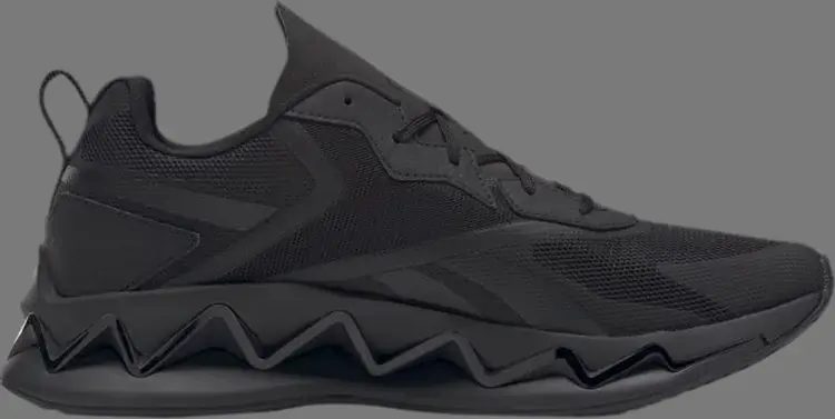 

Лимитированные кроссовки zig elusion 'triple black' Reebok, черный, Черный;серый, Лимитированные кроссовки zig elusion 'triple black' Reebok, черный