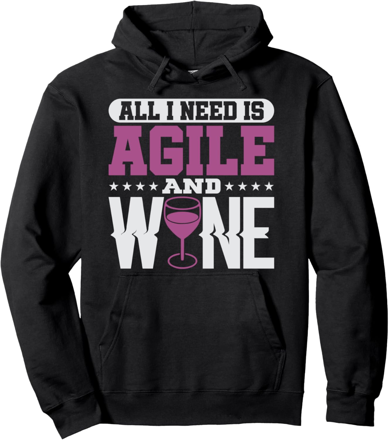 

Толстовка с забавным принтом «Любитель вина в стиле Agile» и «Управление проектами по методологии Scrum» Agile & Kanban Project Manager Official, черный