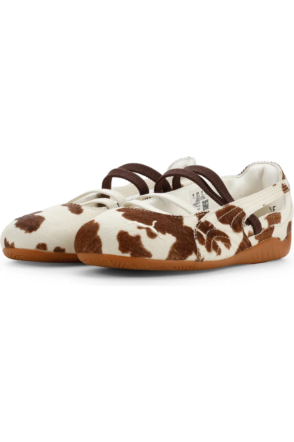 Детские кеды балетки с коровьим принтом Speedcat PUMA, Chocolate Brown/Warm White