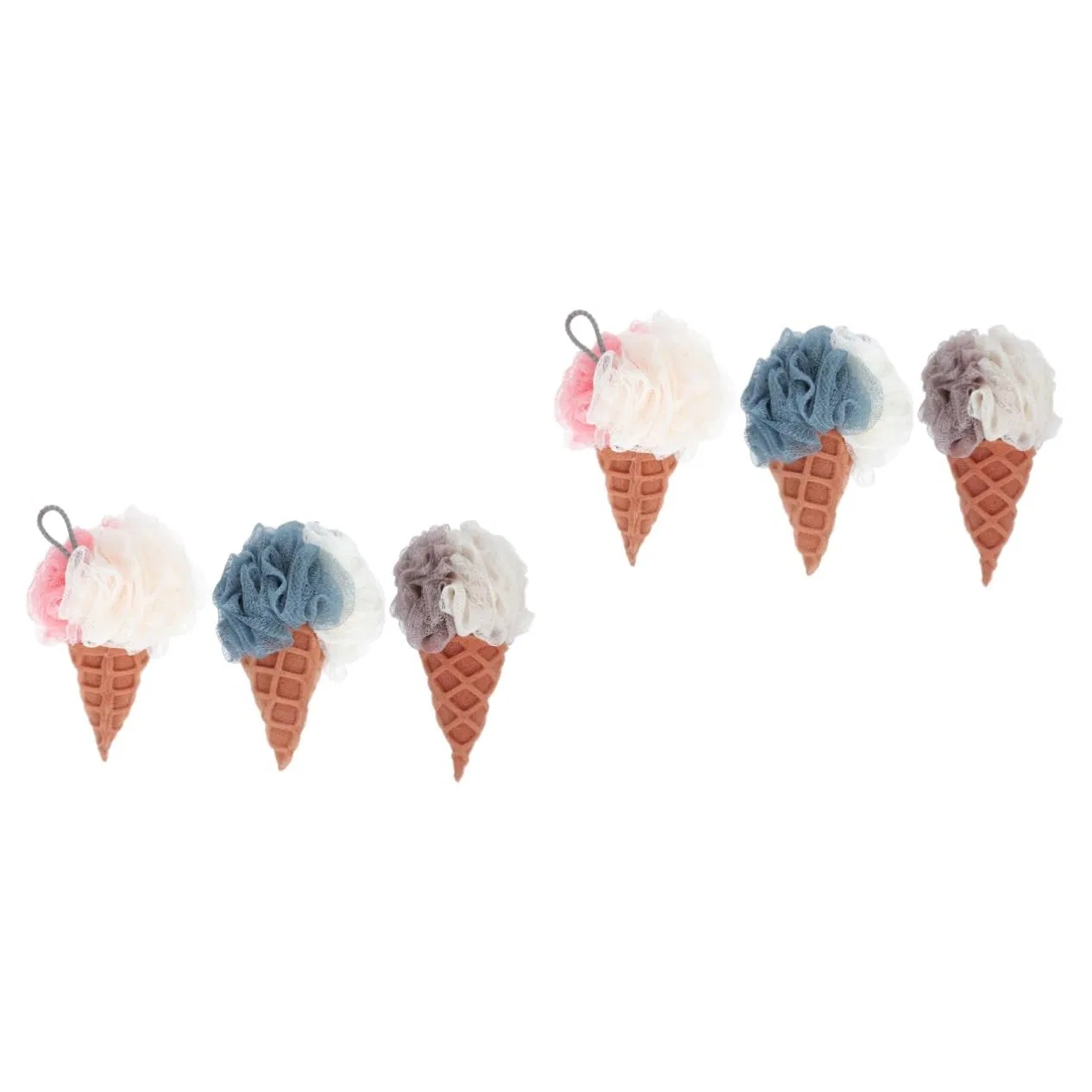 Мочалка для душа PE, Housoutil, 2 шт, 23x32x16 см, Assorted Colours