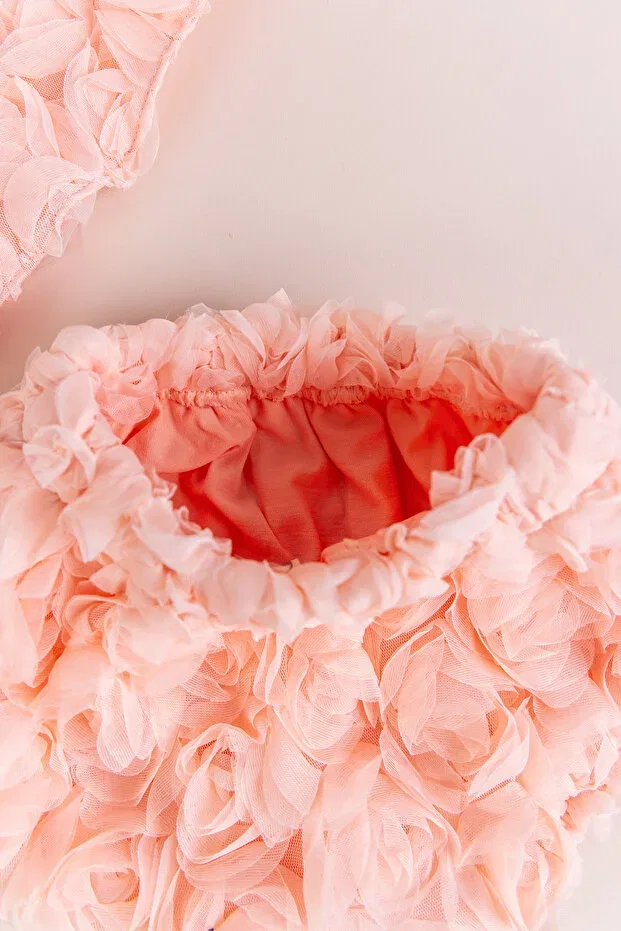 Детское платье для девочек с вышивкой Rose Babymod, Salmon — фото 4