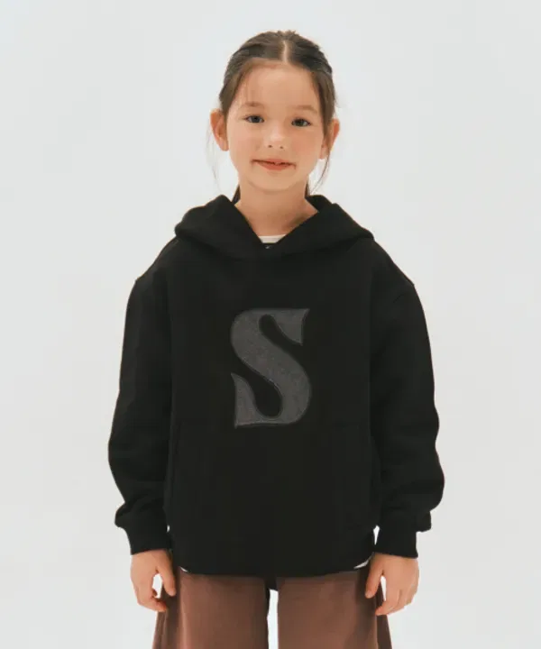 Худи с логотипом, Satur Kids, черный
