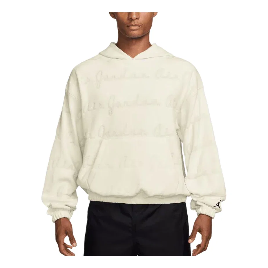 Мужской пуловер-худи Air Jordan Flight Jacquard Pullover Hoodie, белый