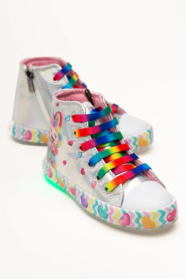 Детские ботинки для девочек с принтом Iris Maskbutik, Multicolor — фото 4