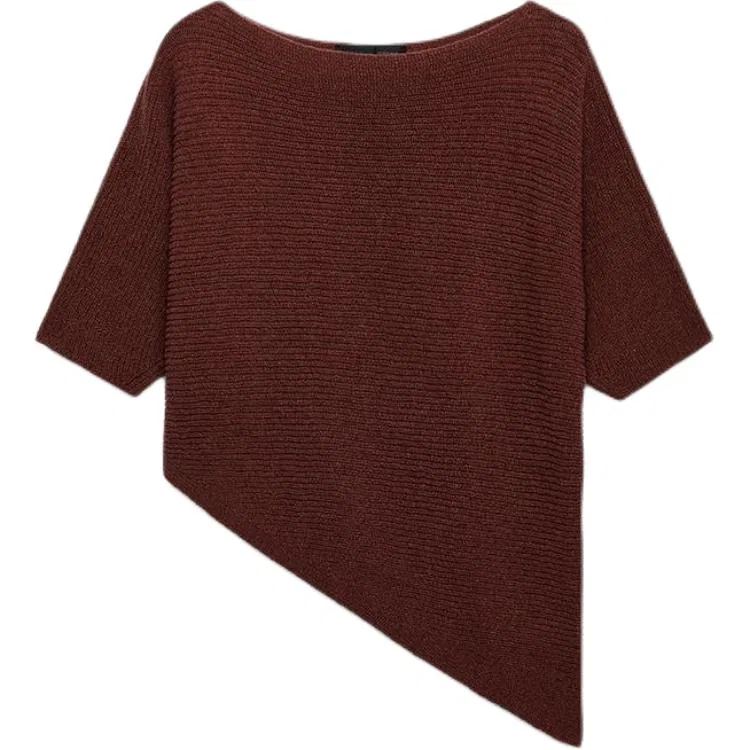 Женский свитер умеренной посадки Dark Brick Red, ZARA