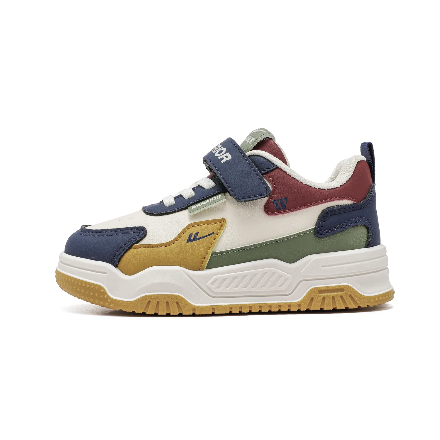 Детские кеды для скейтбординга Beige/Blue/Red WARRIOR