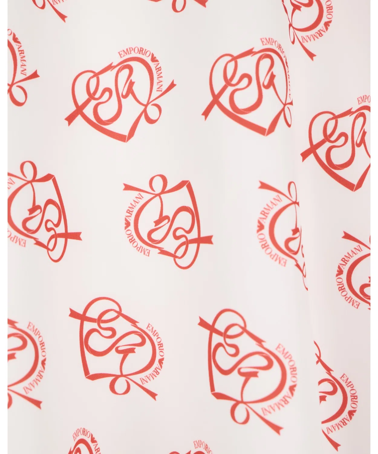 Женская футболка с принтом, хлопковая, модель Heart Print EMPORIO ARMANI, Белый — фото 3