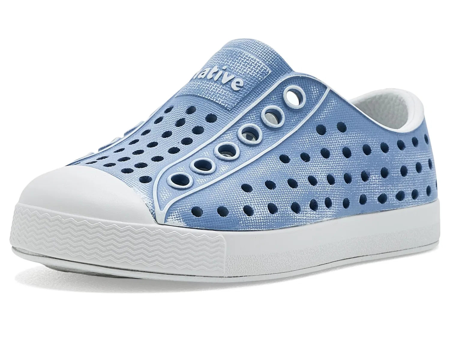 Кроссовки Jefferson Stonewash (для малышей и маленьких детей) Native Shoes Kids, Dawn Blue/Dawn Blue/Oasis Brushed