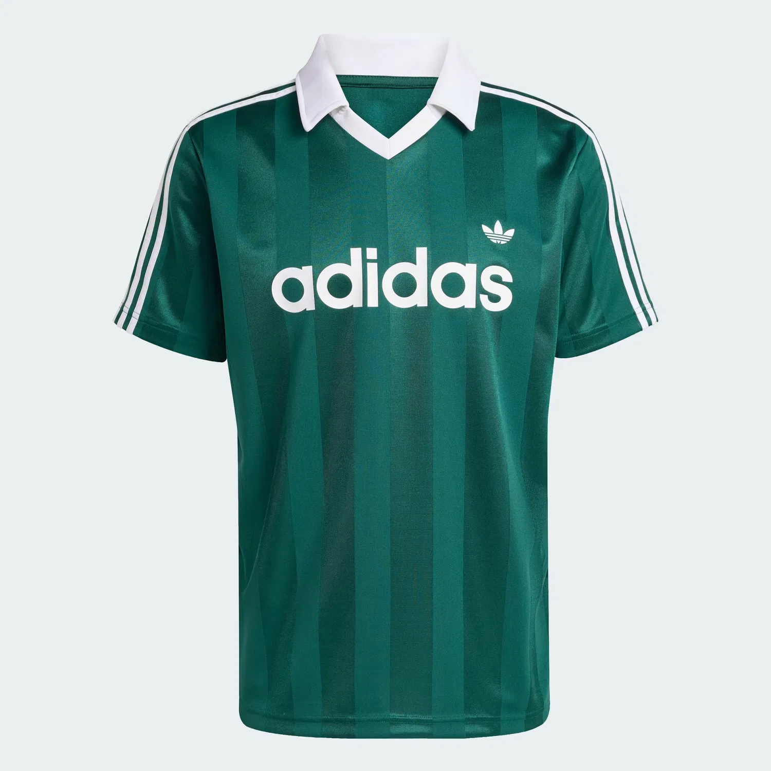 Мужская трикотажная футболка с V-образным вырезом Archive Collar Engineered Jersey Adidas Originals, Collegiate Green — фото 4