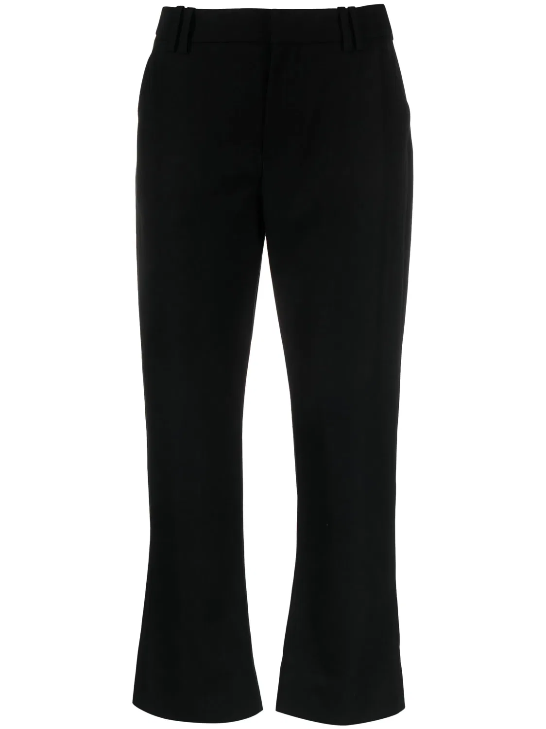 Кropped брюки из чистой шерсти Balmain, черный