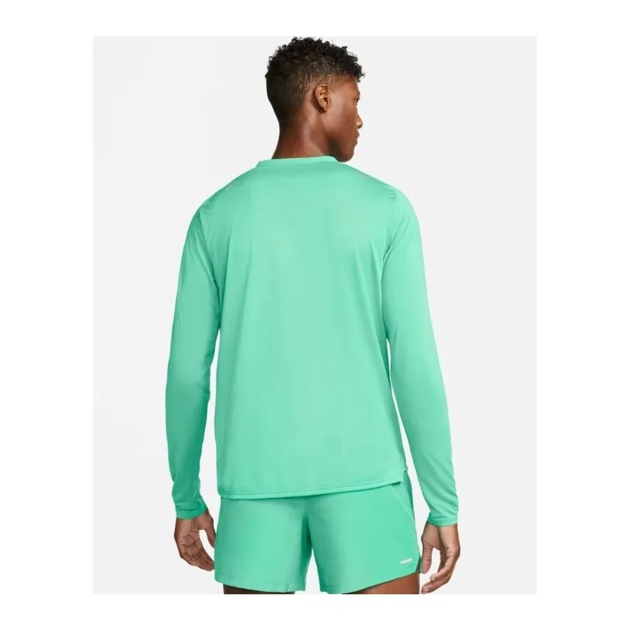 Мужская длинная футболка Dri-Fit Run Division Rise 365 Nike, Зеленый — фото 4