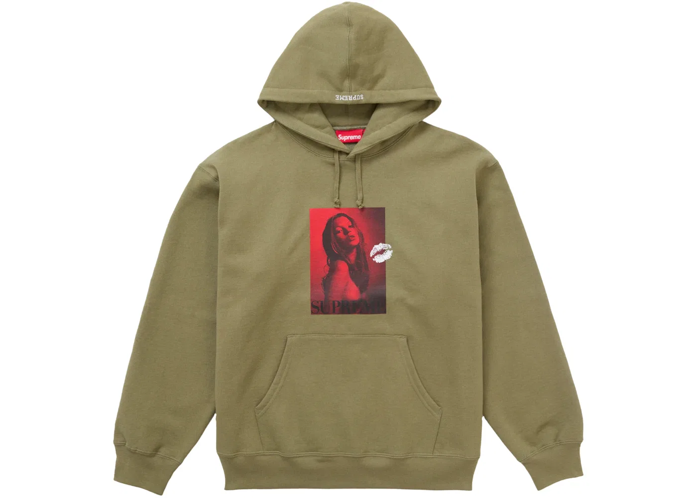 Мужская худи с капюшоном с принтом Sweatshirt Supreme, Light Olive