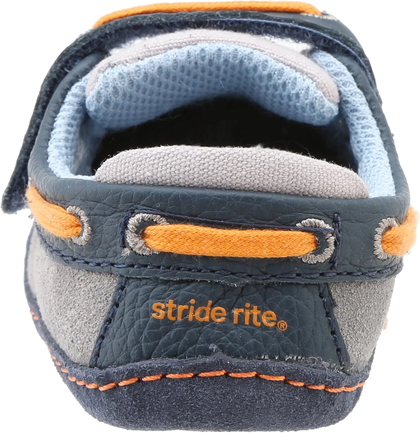 Детские кроссовки для мальчиков Crawl Mariner Monty Stride Rite, Grey/Navy/Orange — фото 2