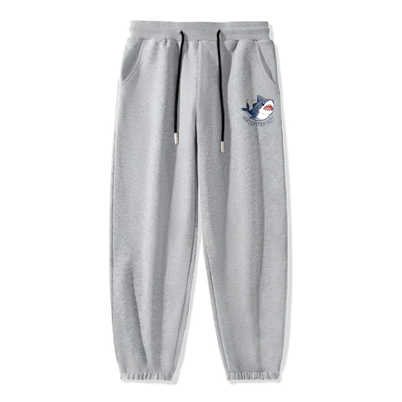 Детские брюки повседневные с манжетами B Happy Shark Pants Logo MINISO, Gray