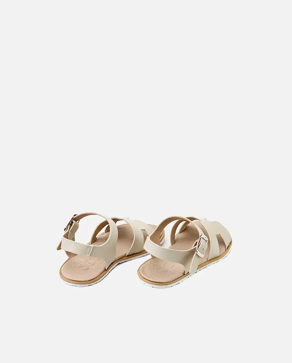 Детские сандалии для девочек кожаные Barefoot Eli 1957, Beige — фото 3
