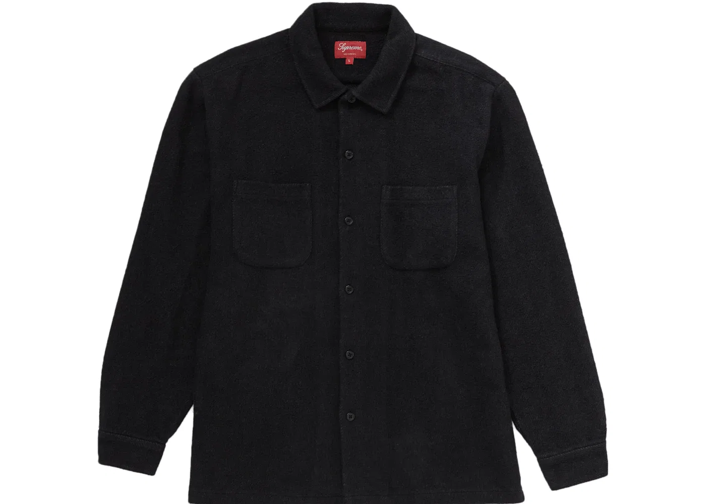 Мужская рубашка из фланели с начесом Supreme Shirt, Black