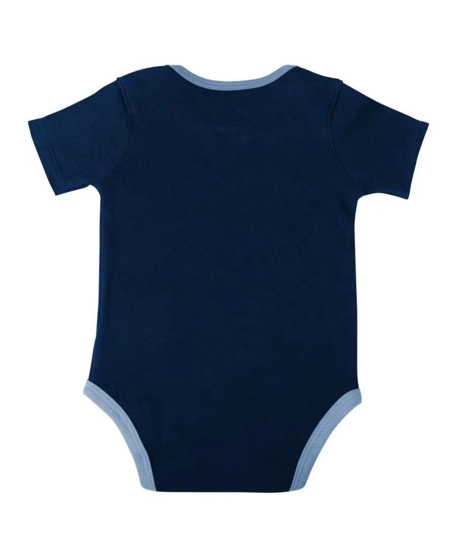 Комплект для малыша из боди, худи-футболки и шорт с принтом Memphis Grizzlies Outerstuff, Navy Light Blue — фото 3