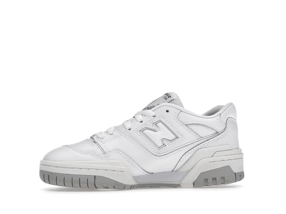 Детские кроссовки для мальчиков и девочек с ретро-дизайном New Balance 550, White Grey — фото 3