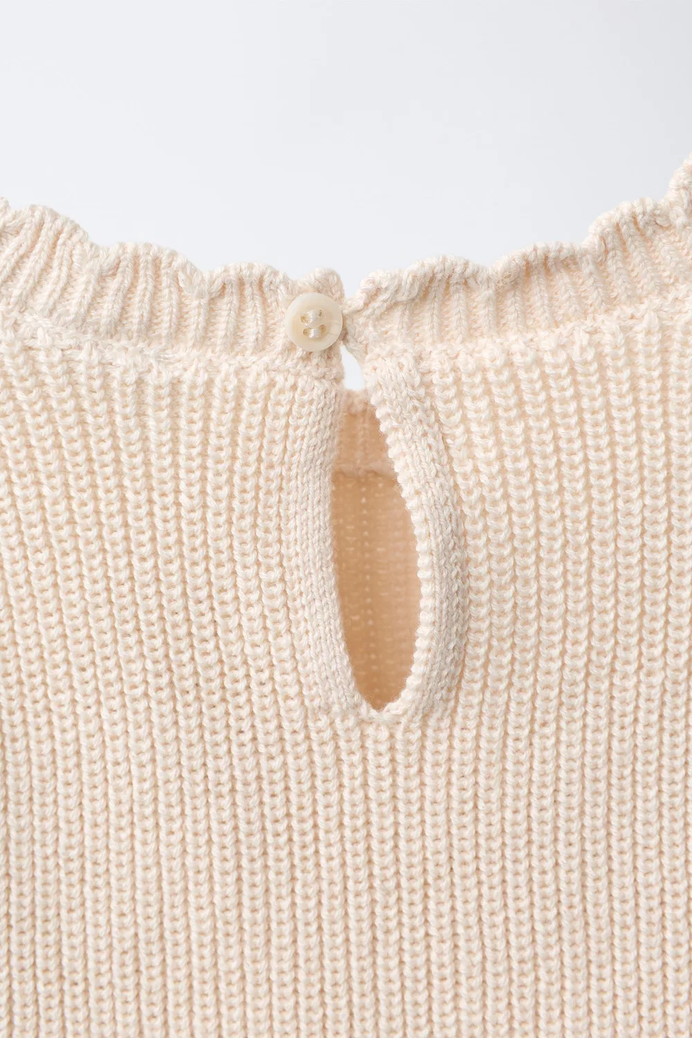 Джемпер из 100% хлопка с цветочной вышивкой ZARA, Ecru — фото 4