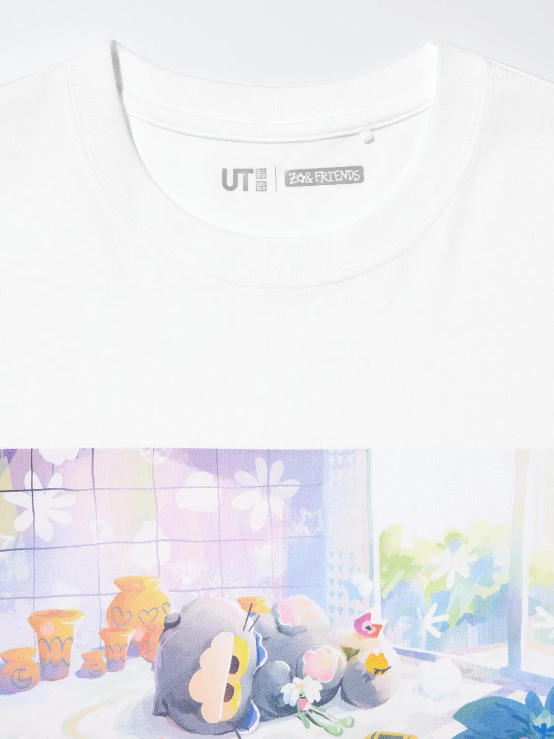 Футболка Uniqlo Zo&Friends ut, с графическим принтом, белый — фото 4
