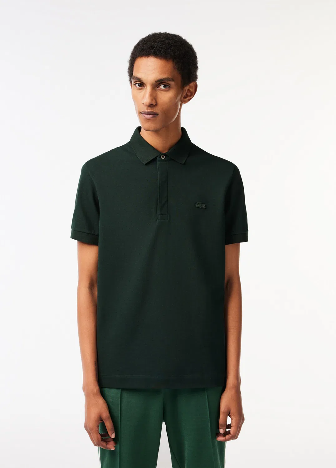 Поло Lacoste Paris Regular Fit, зеленый — фото 4