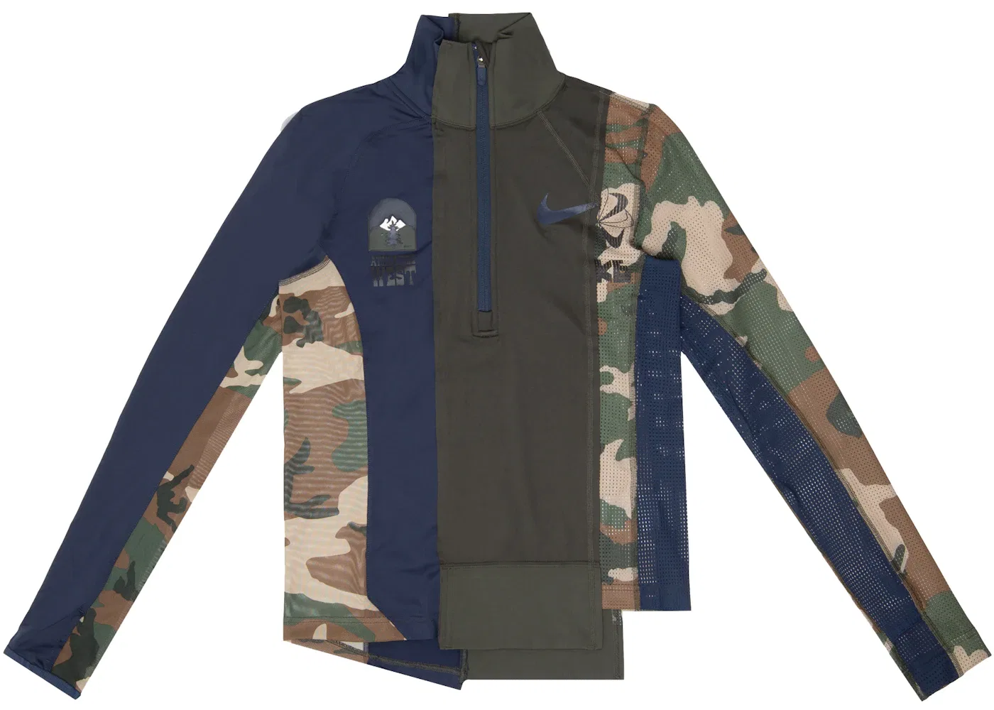Женская куртка с принтом Nike x Sacai, Sequoia Obsidian