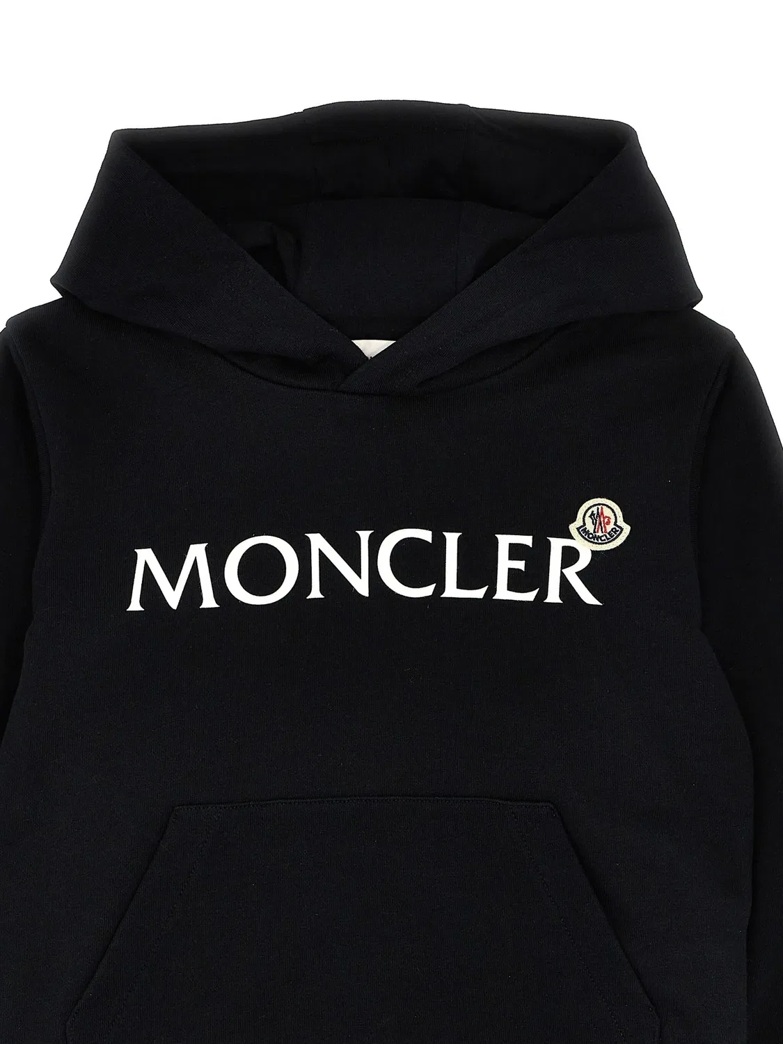 Худи из 100% хлопка Moncler, черный — фото 3