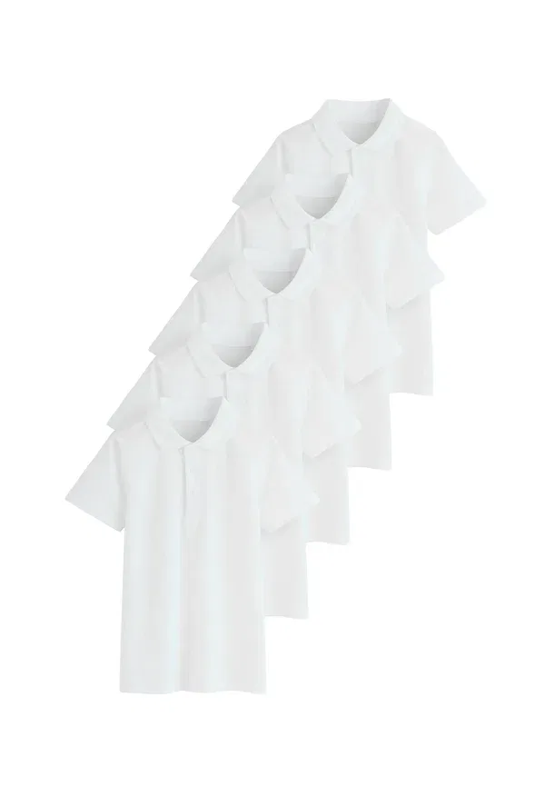 Футболка поло 5шт комплект хлопок Regular fit Next, white, белый
