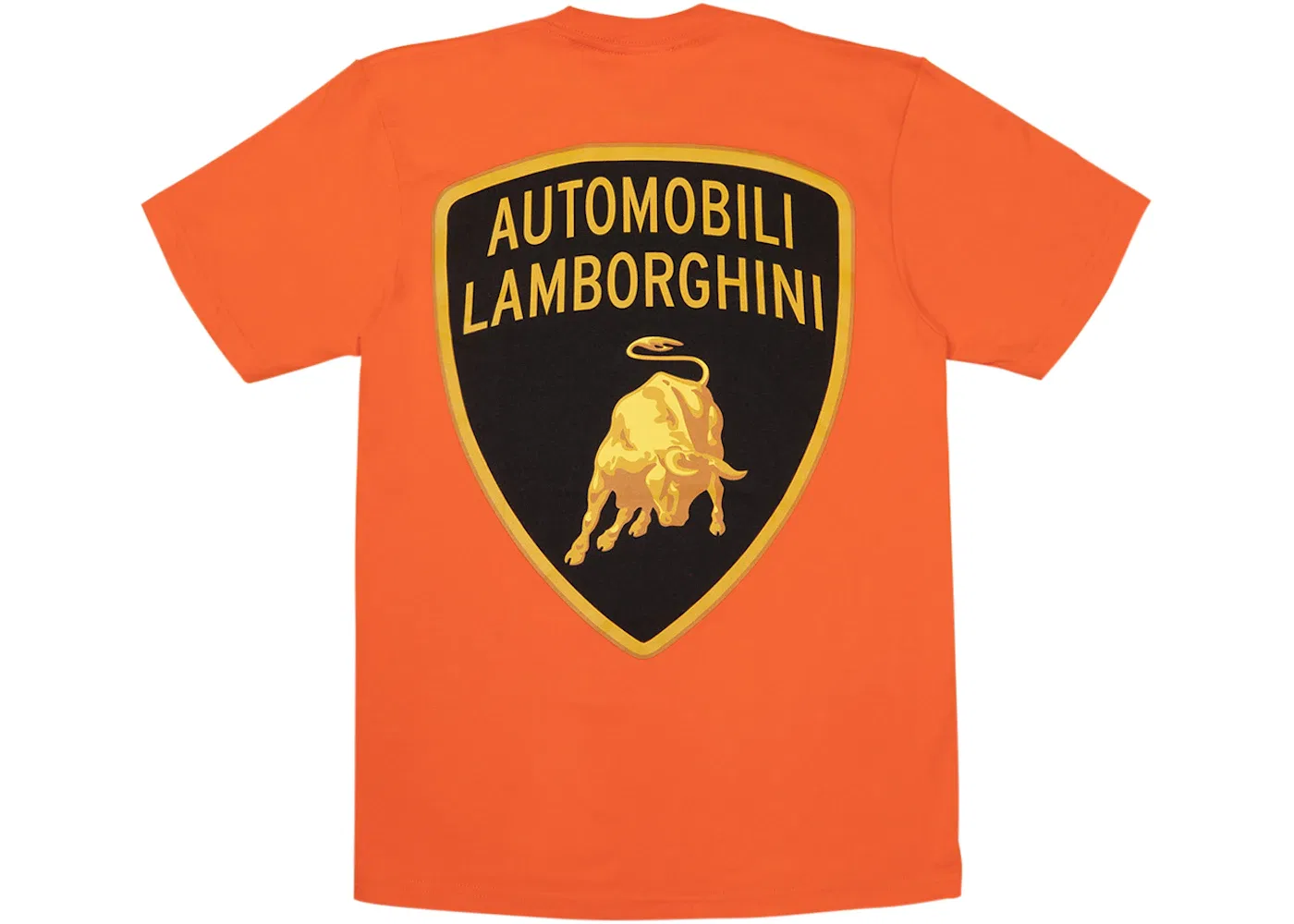 Мужская футболка с принтом Supreme Automobili Lamborghini Tee Supreme, Orange