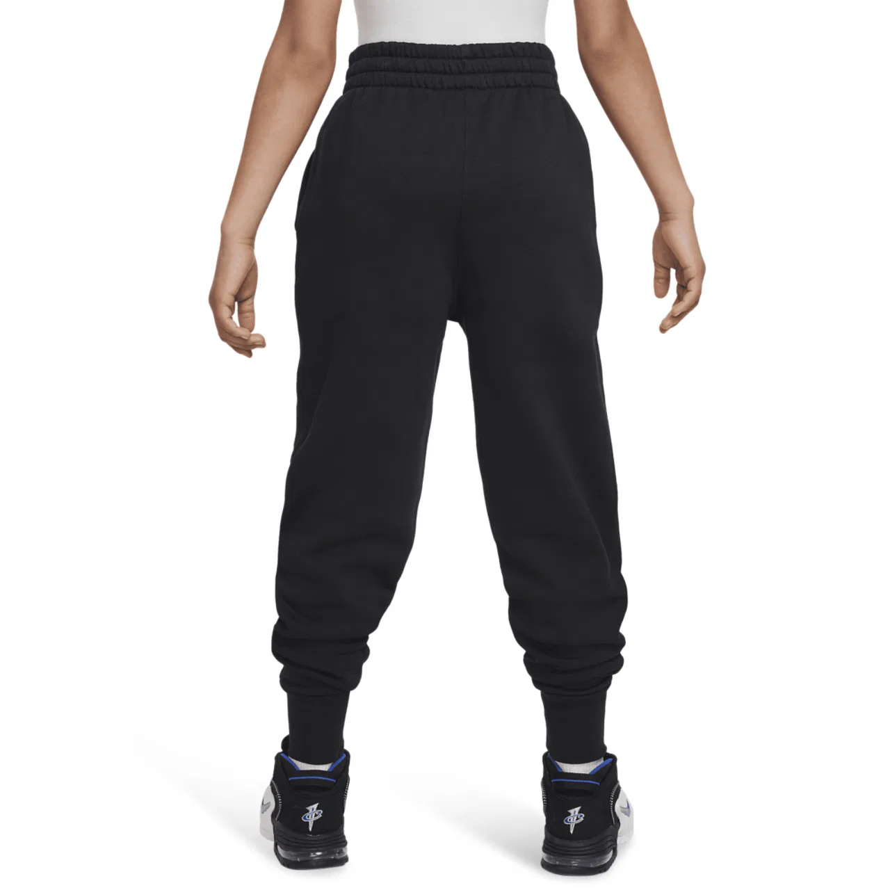 Детские брюки Club Fleece High Rise Nike, черный/белый — фото 2