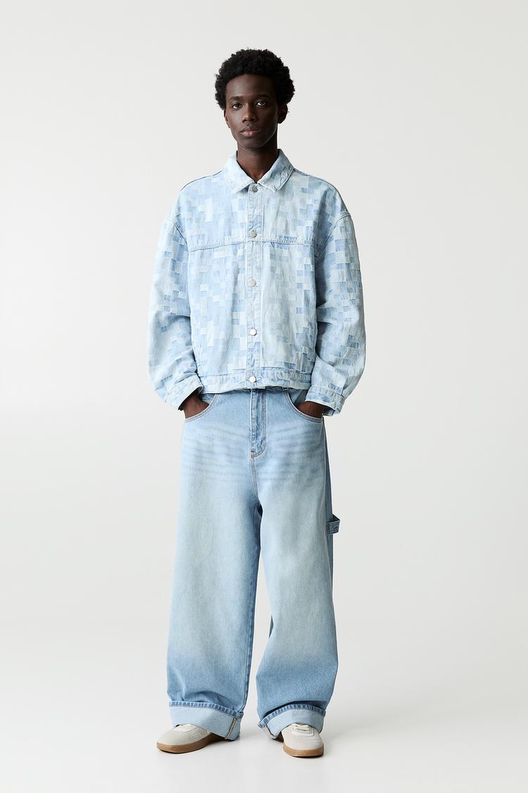 

Очень мешковатые джинсы Carpenter с отворотами Pull And Bear, индиго