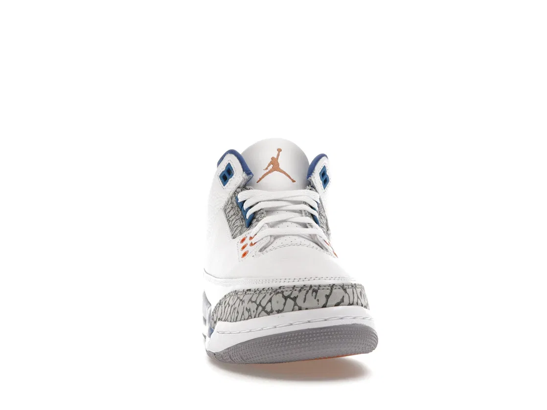 Детские кроссовки Lifestyle с принтом Jordan 3 Retro Jordan, White/Metallic Copper/True Blue/Cement Grey — фото 2