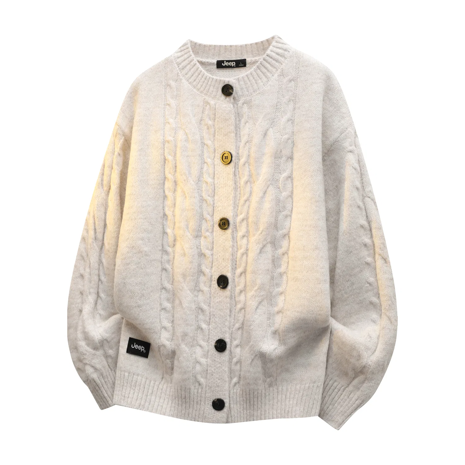 Детский свитер утепленный прямого кроя Jeep Leisure Collection, White Apricot
