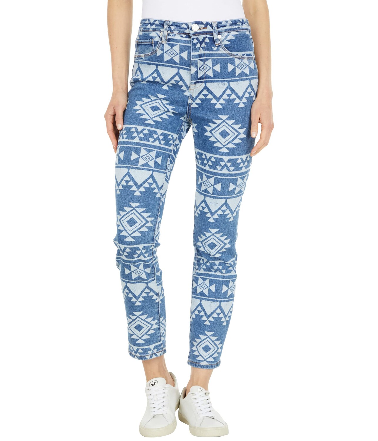 

Джинсы Blank NYC, Geometric Aztec Discharge Madison Crop in The High Road