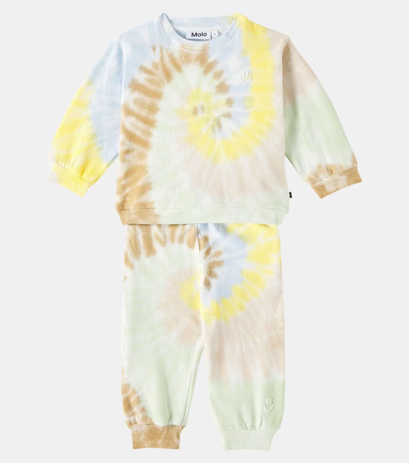 Комплект из свитшота и спортивных штанов Tie Dye Swirl Molo, коричневый — фото 2