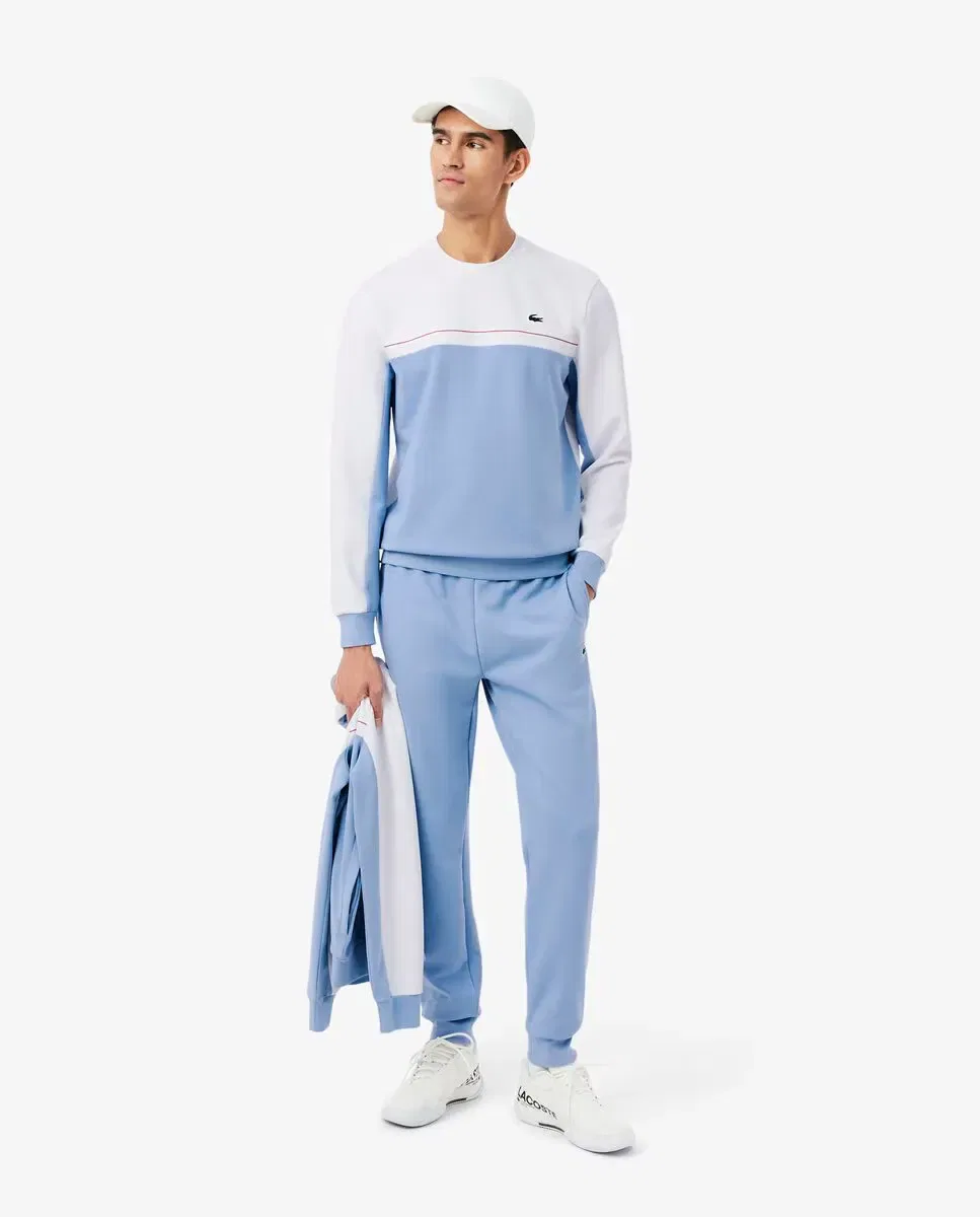Мужская свитшот с цветовыми блоками Lacoste, Blanco — фото 4