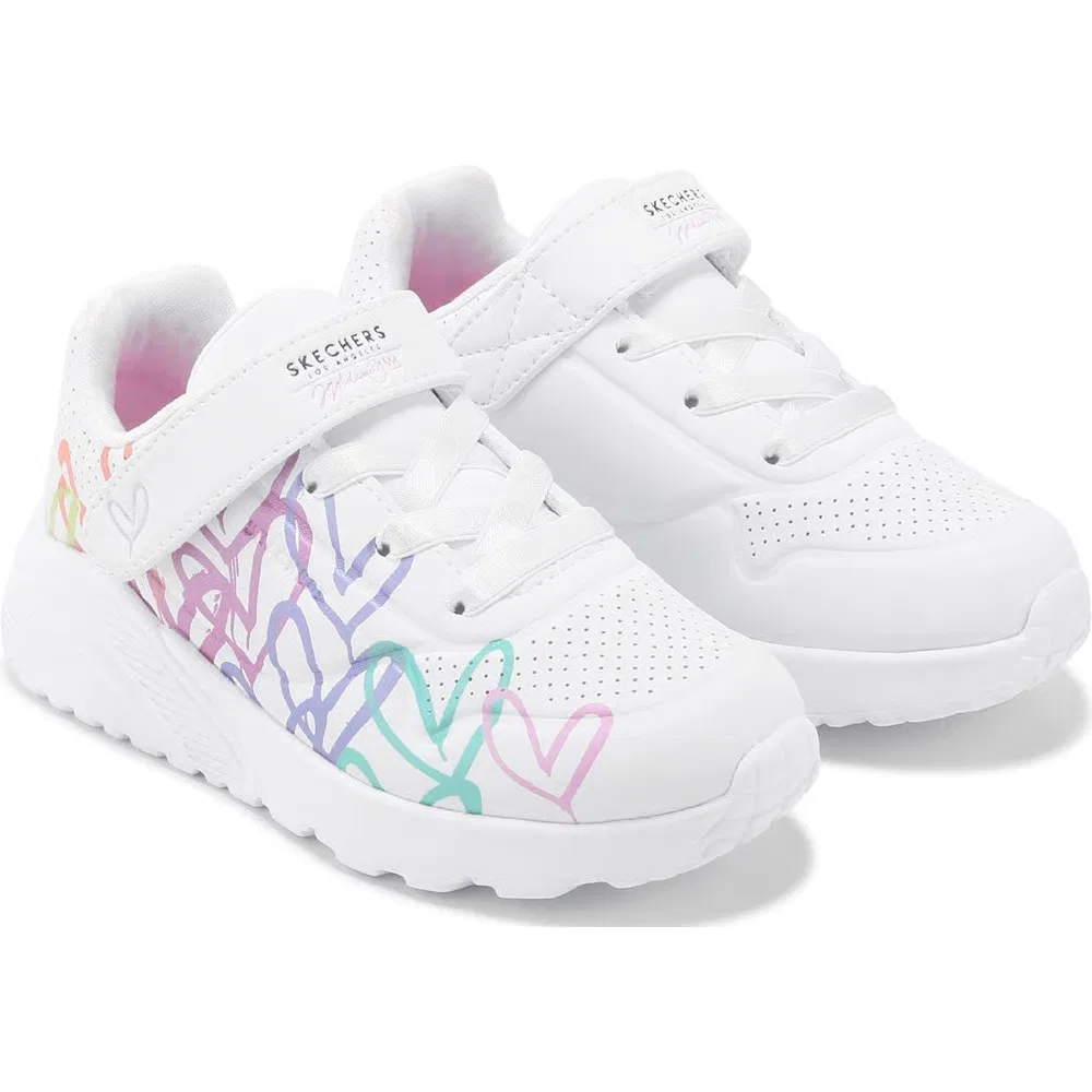 Детские кроссовки Jgoldcrown Skechers, White/Multi Hearts