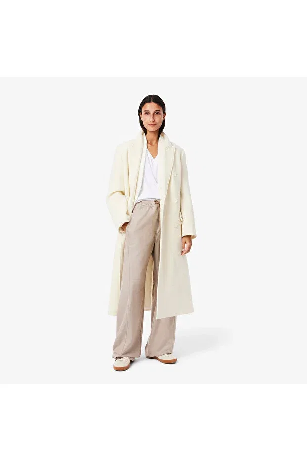 Футболка Lacoste White V-Neck Oversize — фото 3