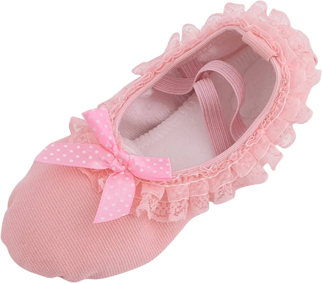 Детские балетки для девочек на шнуровке Ballet Pointe Shoes, Pink