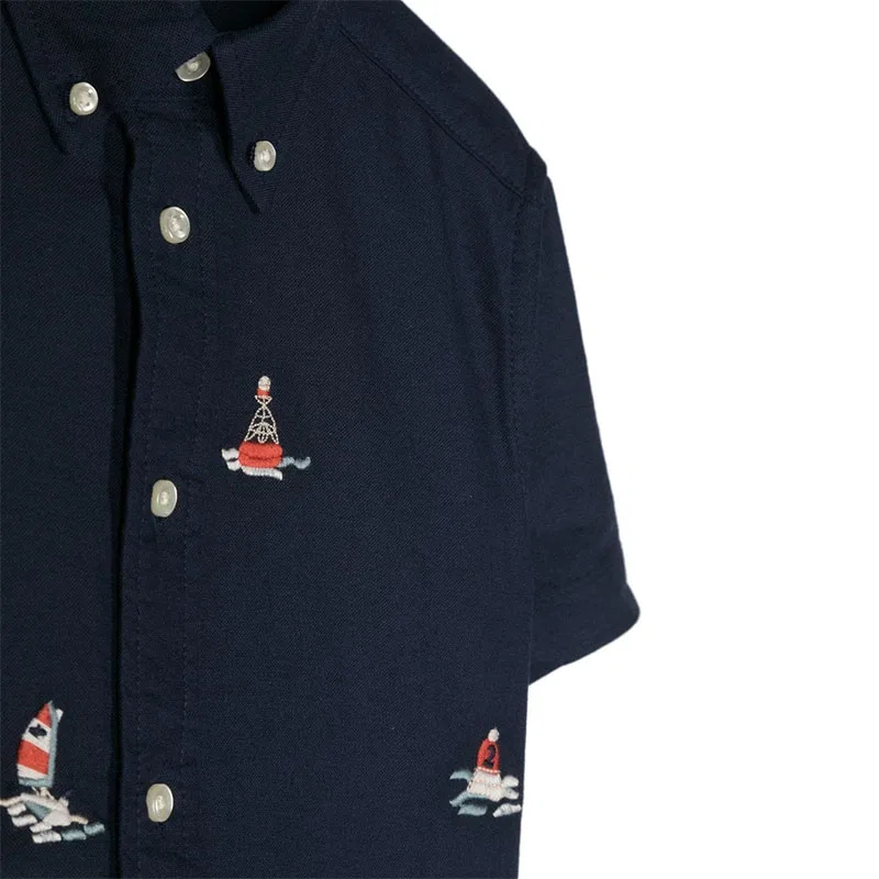 Детская рубашка Casual с рукавом Marine Blue Polo Ralph Lauren, Marine Blue — фото 4