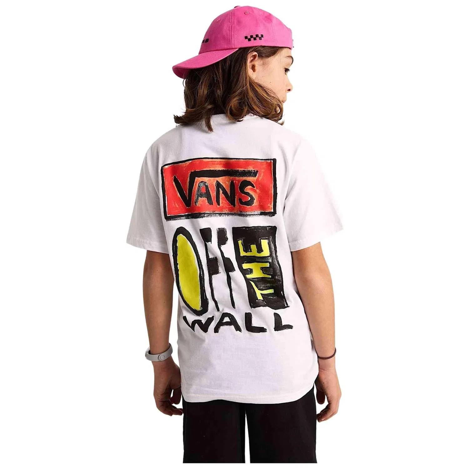 Детская хлопковая футболка Vans On Canvas SS White, Vans, Weiss — фото 4