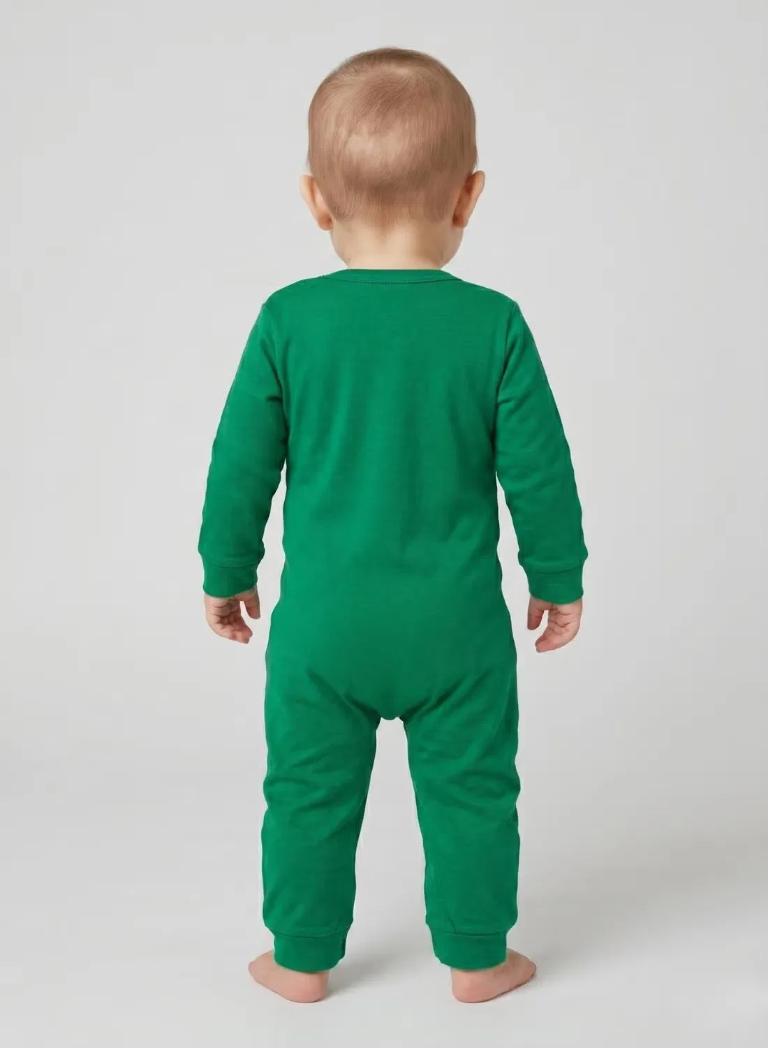 Боди-комбинезон с принтом гусеницы Babyqlo, зеленый — фото 2